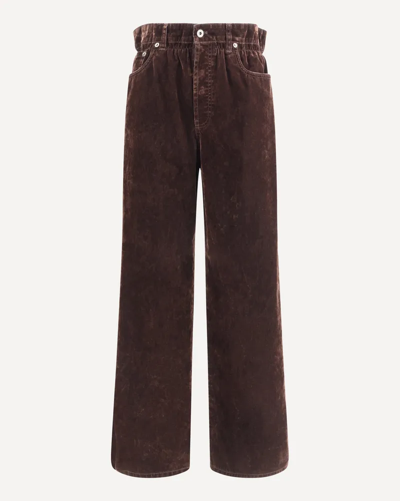 Miu Miu Velvet Pants Female Brown