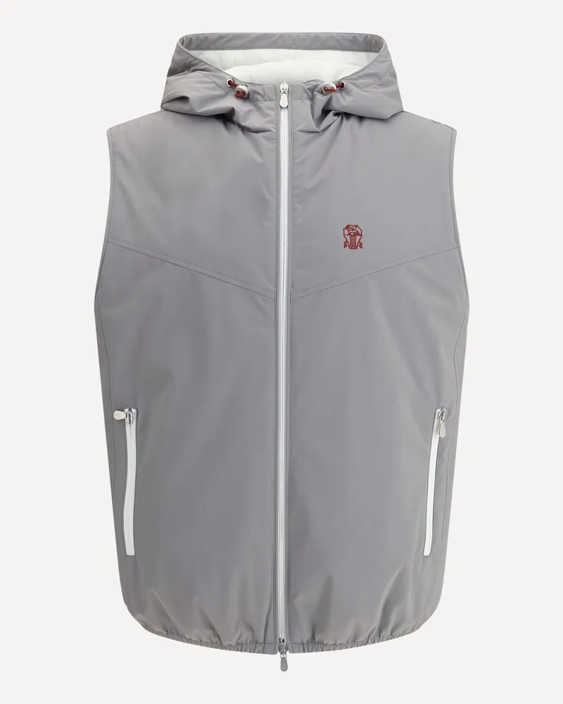 Brunello Cucinelli Waterproof Vest Male Grey