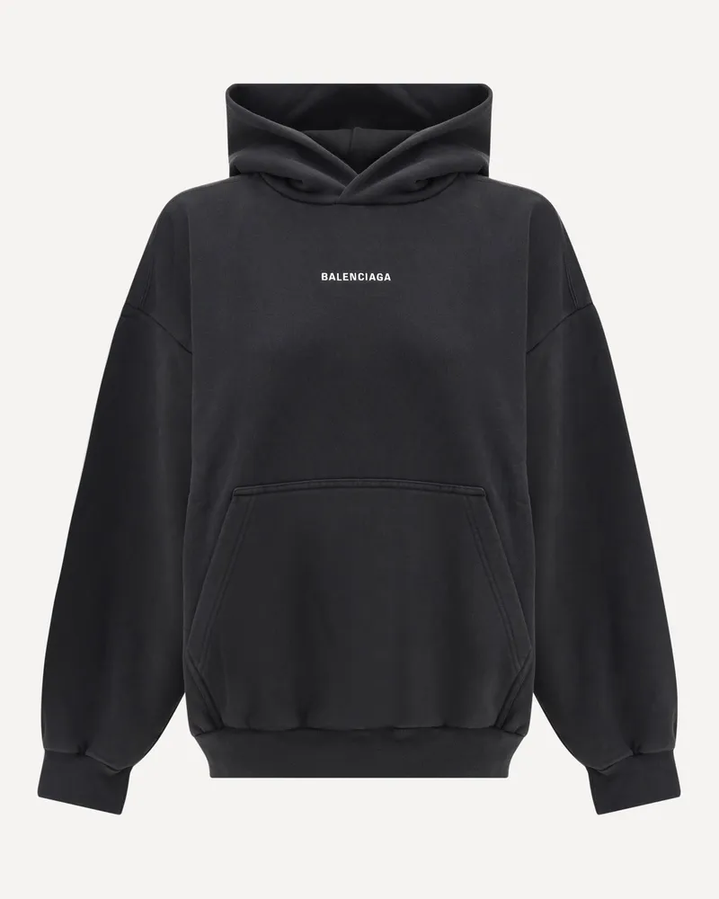 Balenciaga Logoed Hoodie Female Black