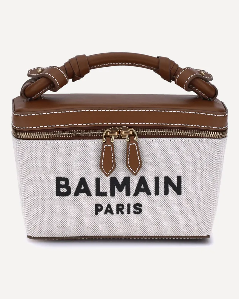 Balmain B-army Vanity Handbag Female Beige
