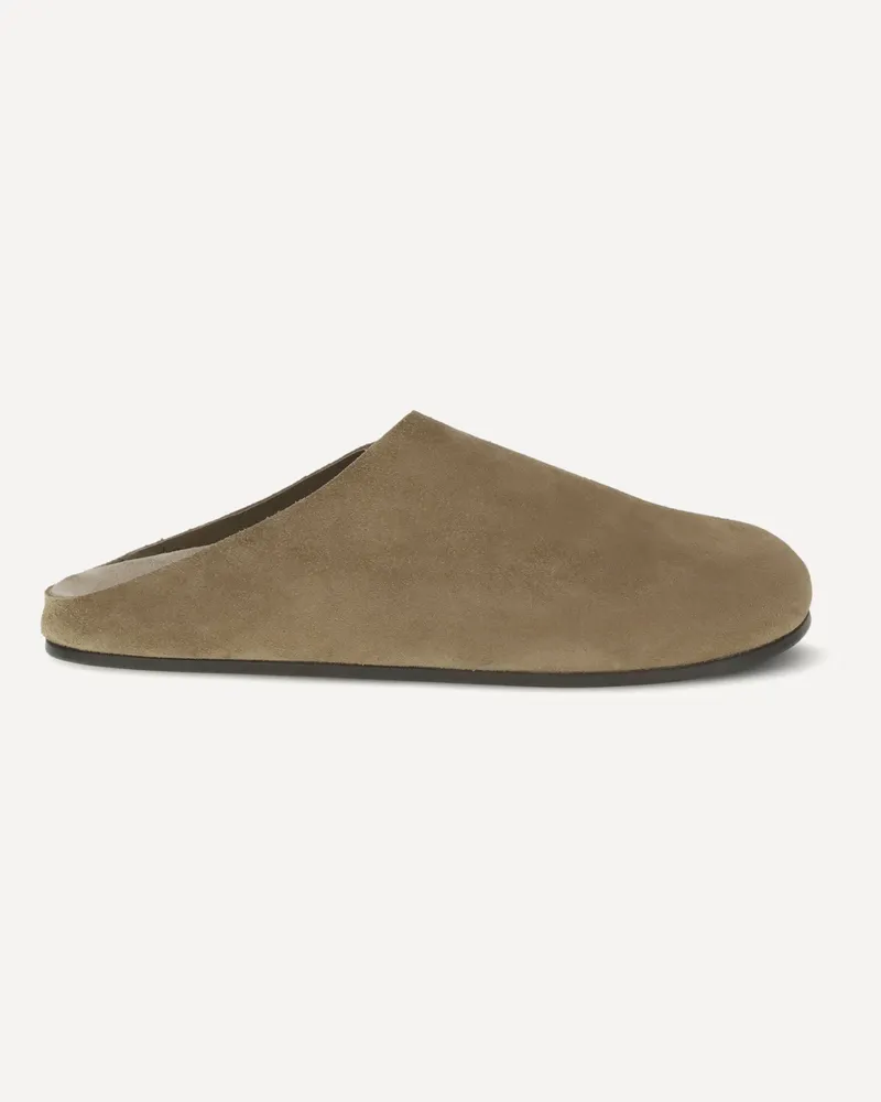 The Row Suede Hudson Mules Female Beige