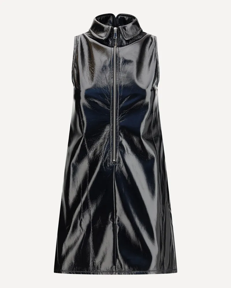 Fiorucci Collar Cutout Vinyl Mini Dress Female Black