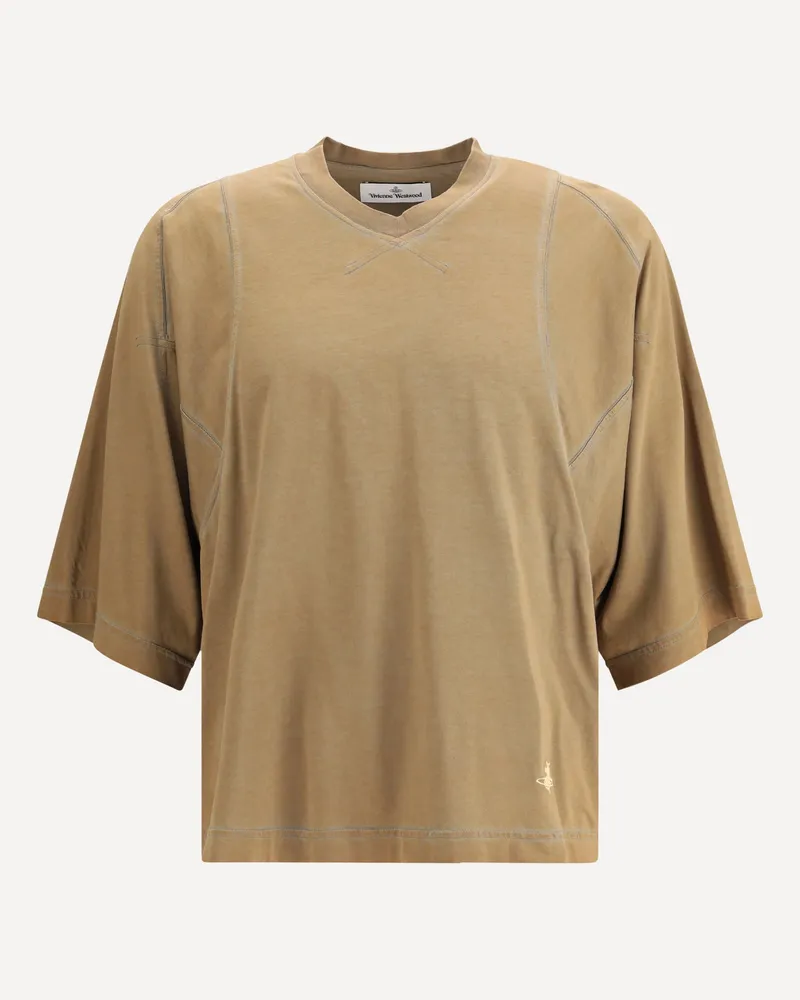 Vivienne Westwood V-Neck T-Shirt Male Brown