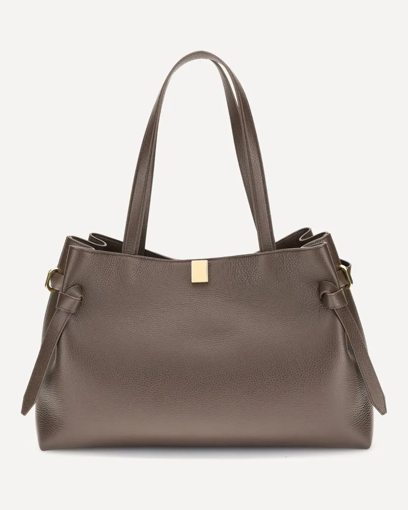 YUZEFI Large Gyoza Shoulder Bag Female Grey