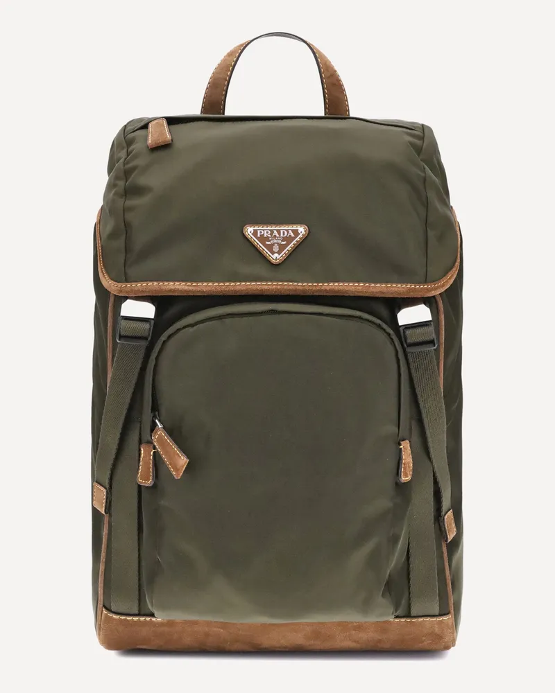 Prada Re-nylon Backpack Male Green
