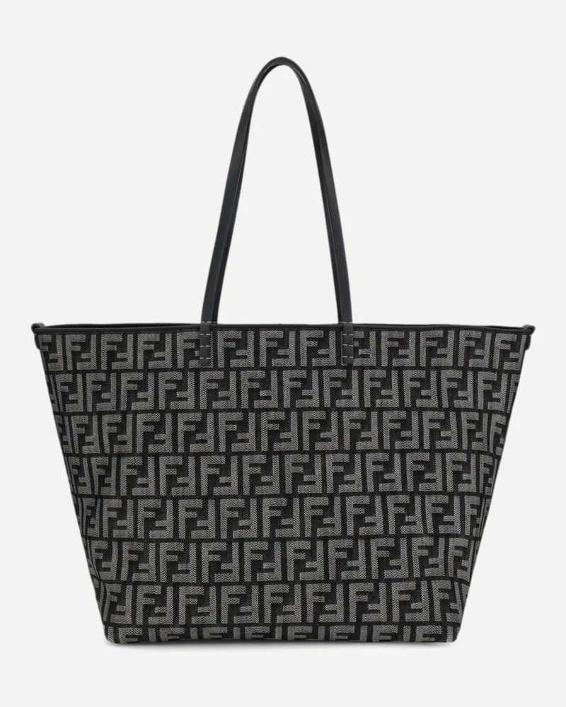 Fendi Roll Large Shopper Bag with all-over FF motif Female Blue