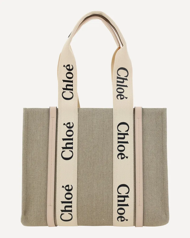 Chloé Woody Shoulder Bag Female Beige