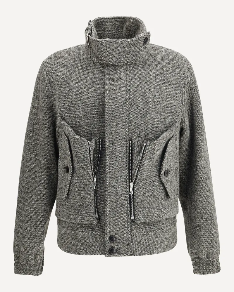 Dries van Noten Wool Coat Male Grey