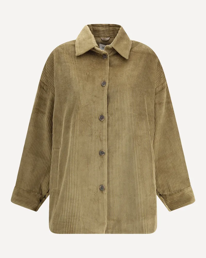 SoSUE Ted Corduroy Coat Female Khaki