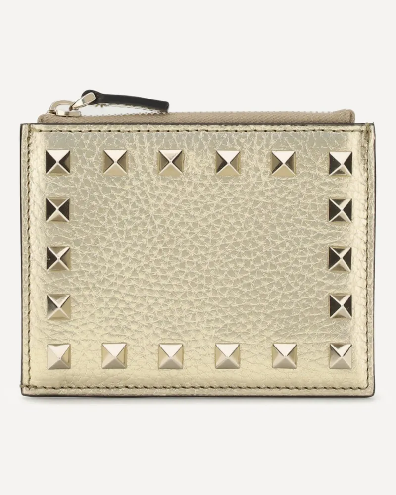 Valentino Garavani Rockstud Coin Purse Female Gold