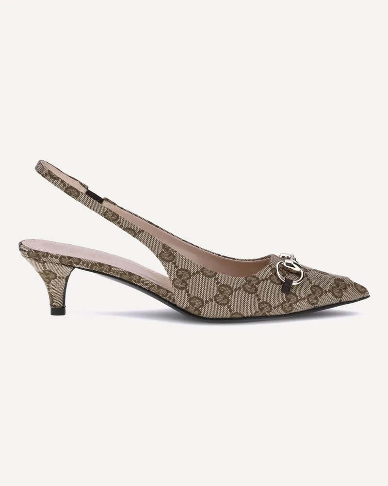 Gucci Slingback Pumps Female Beige
