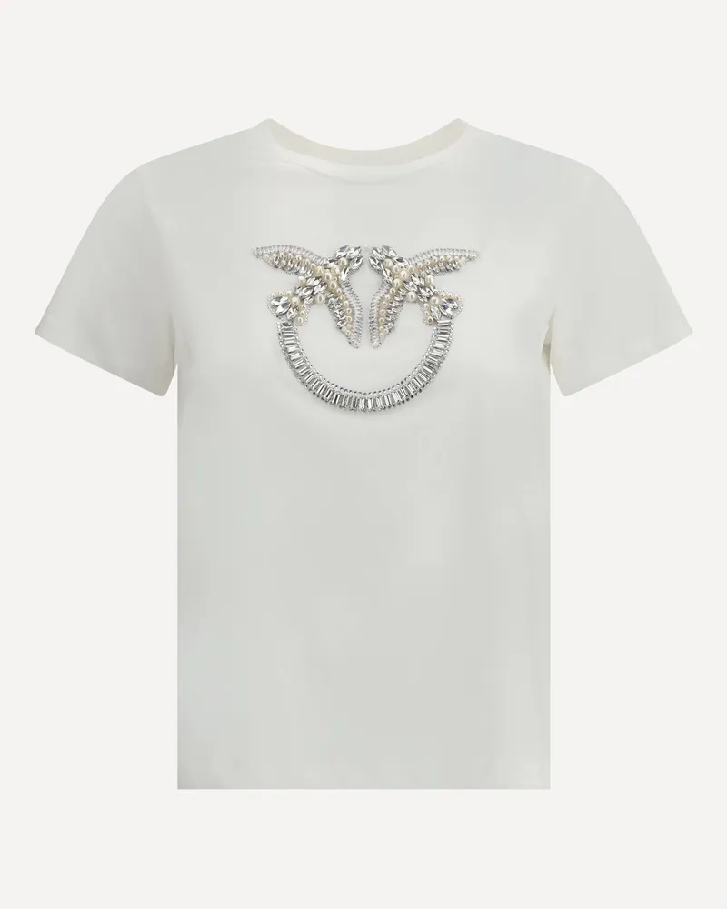 Pinko Embroidered logo T-Shirt Female White