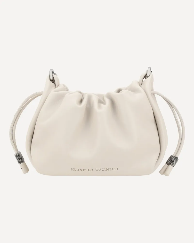 Brunello Cucinelli Bucket Mellow mini Shoulder Bag Female Beige