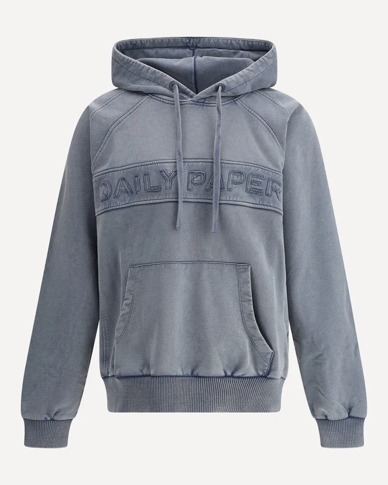 Daily Paper Logoed Hoodie Male Blue