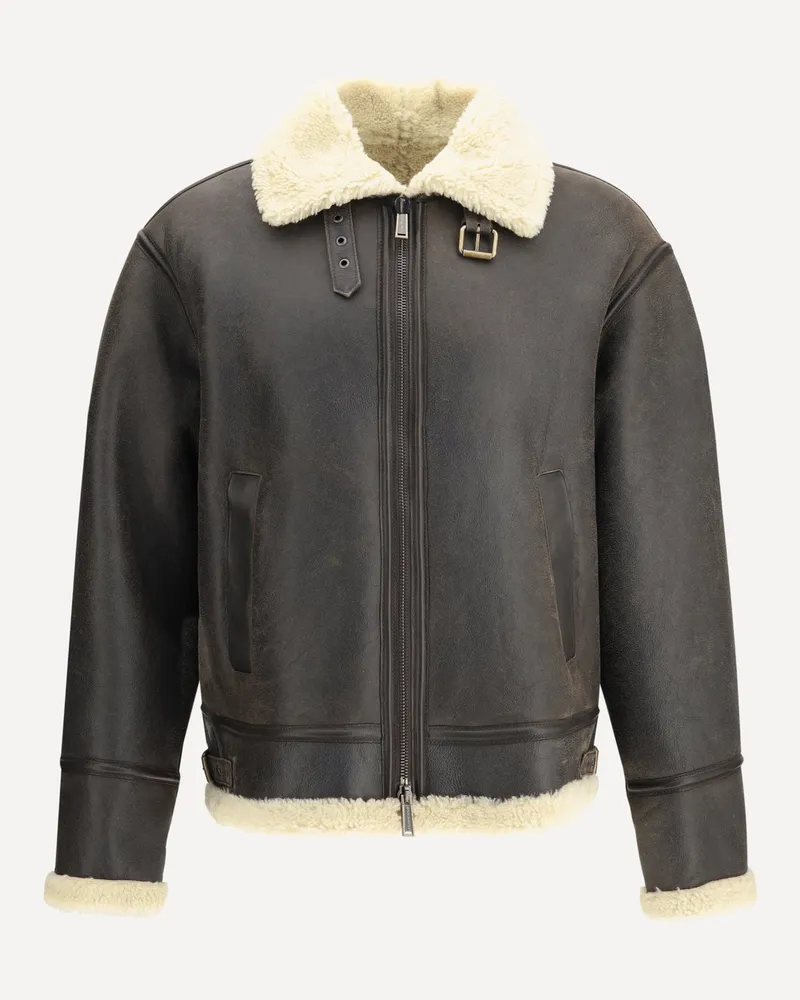 Dsquared2 Aviator Jacket Male Brown