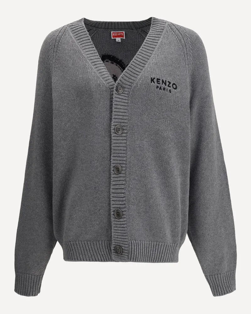 Kenzo Boke Flower Cardigan Male Grey