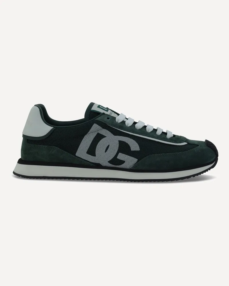 Dolce & Gabbana Leather Sneakers Male Green