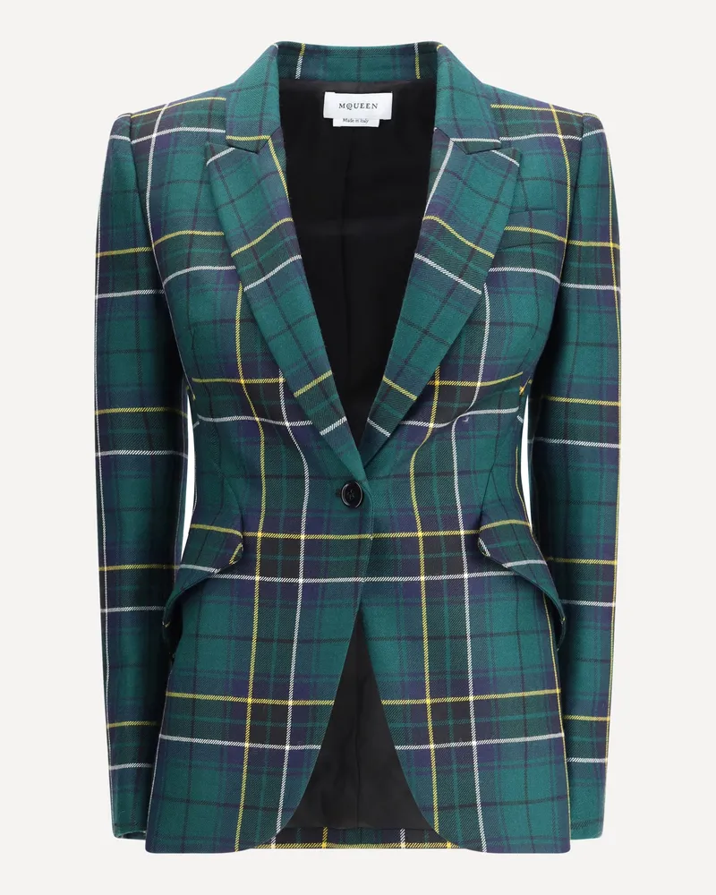 Alexander McQueen Check patterned Blazer Female Green
