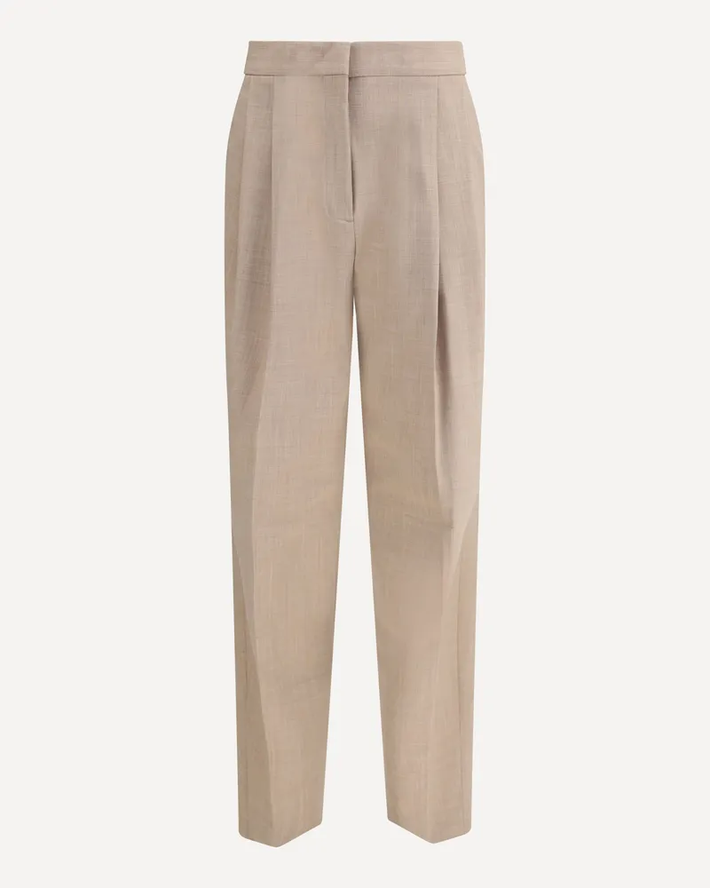 Fabiana Filippi Wool Pantaloni Female Beige