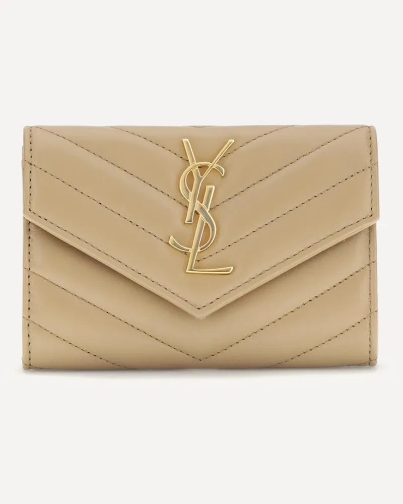Saint Laurent Wallet Female Beige