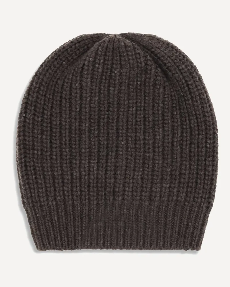 Brunello Cucinelli Cashmere Beanie Hat Female Brown