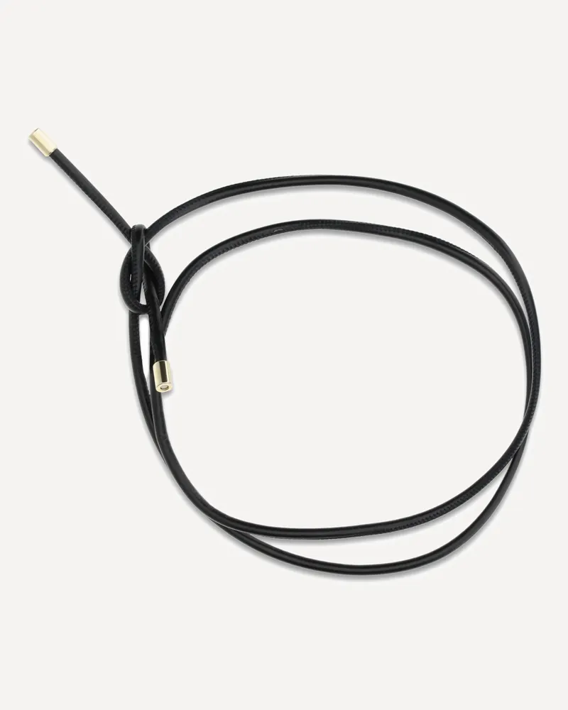 forte_forte FORTE_FORTE Tubular Belt with metal finials Female Black