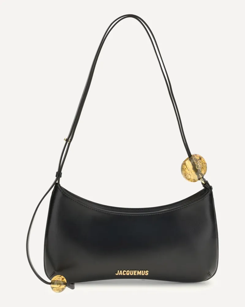 Jacquemus Bisou Perle Large Shoulder Bag Female Black