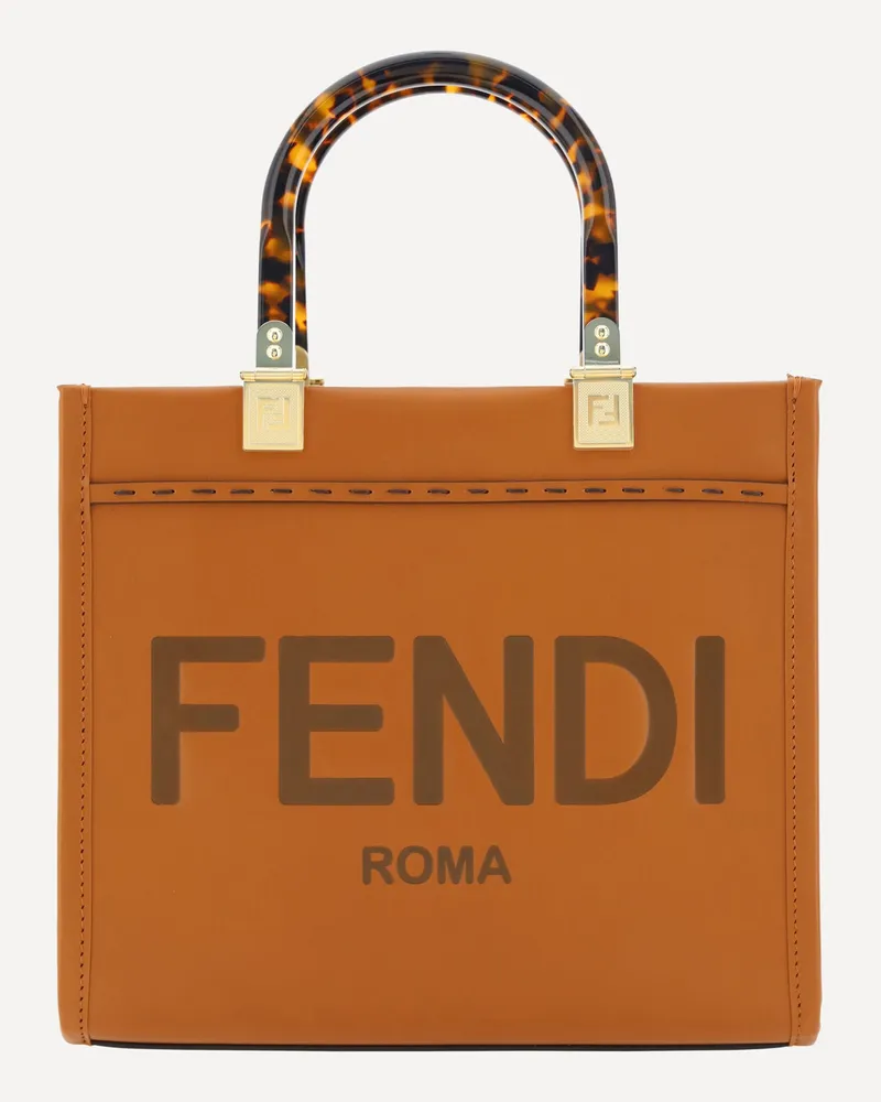Fendi Sunshine Small Shoulder Bag Female Brown