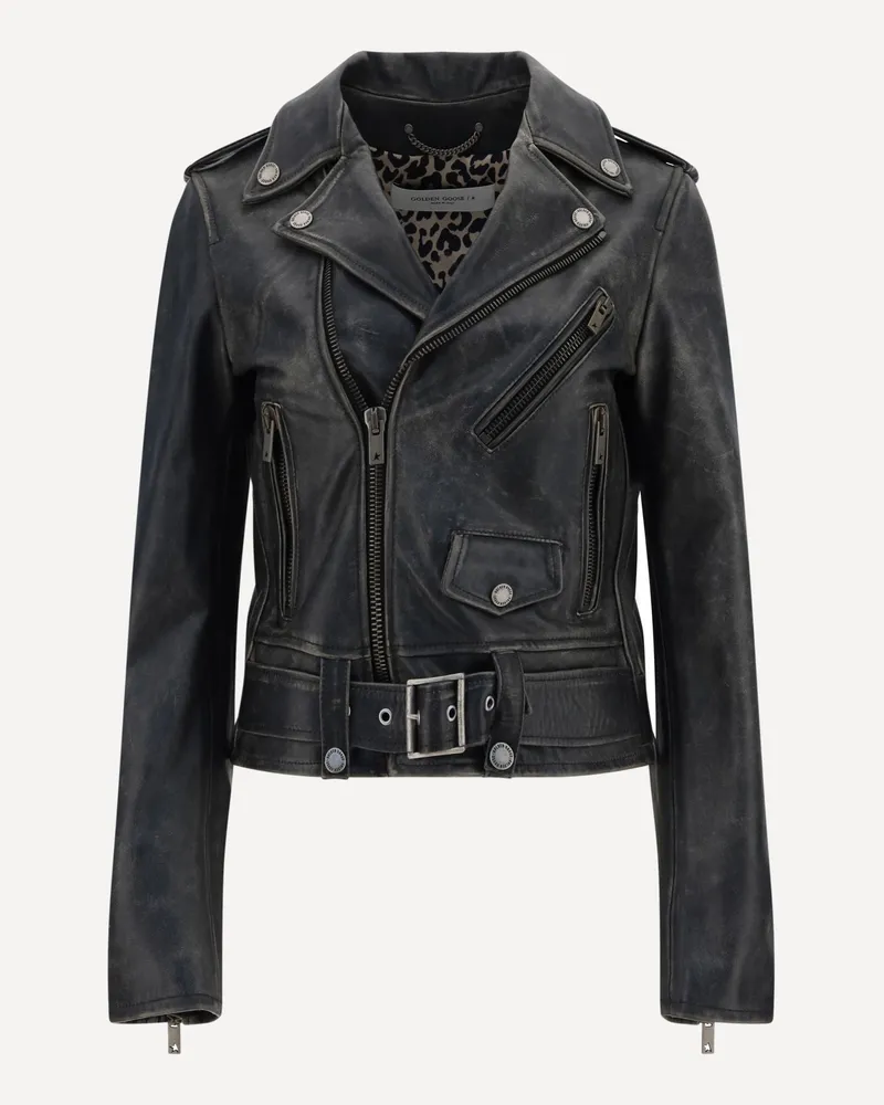 Golden Goose Leather Jacket Female Black