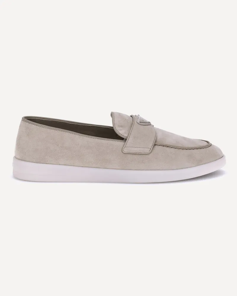 Prada Suede Loafers Male Beige