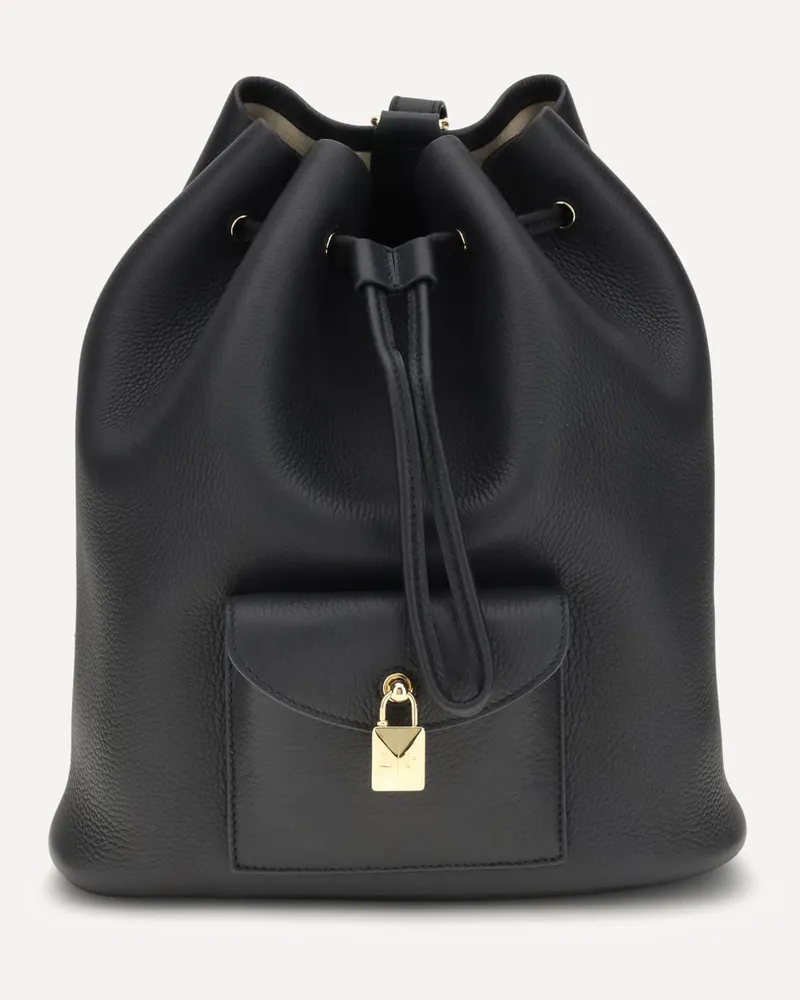 Loro Piana Extra Drawstring L27 Backpack Female Black