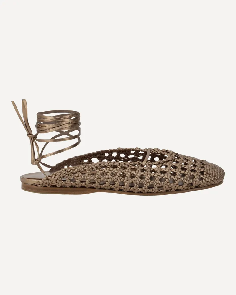 forte_forte FORTE_FORTE Leather net-effect Mules Female Brown