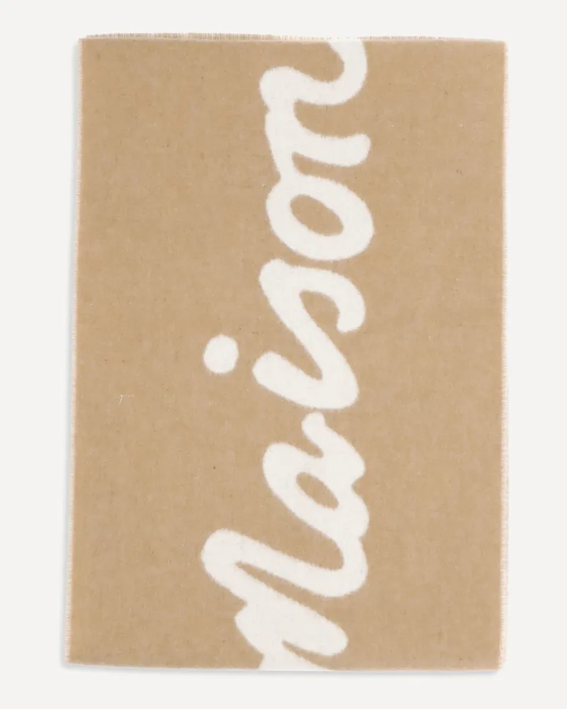 Kitsuné Wool Scarf Female Beige