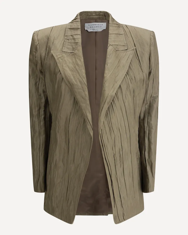 Gabriela Hearst Ruched silk Mairi Blazer Female Gold