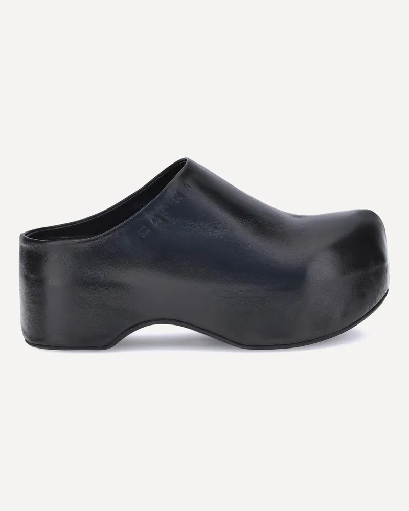 Marni Leather Mules Female Black