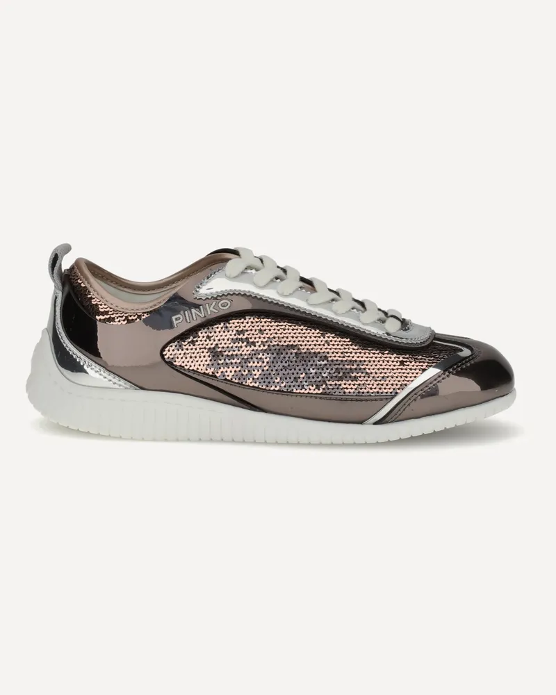 Pinko Sequined mirror fabric Reby 10 Sneakers Female Multicolour