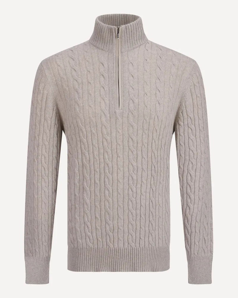 Loro Piana Zip Sweater Male White
