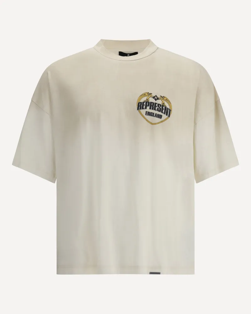 REPRESENT Angel Border T-shirt Male Cream