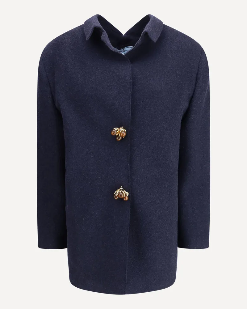 Prada Shetland wool Jacket Female Blue