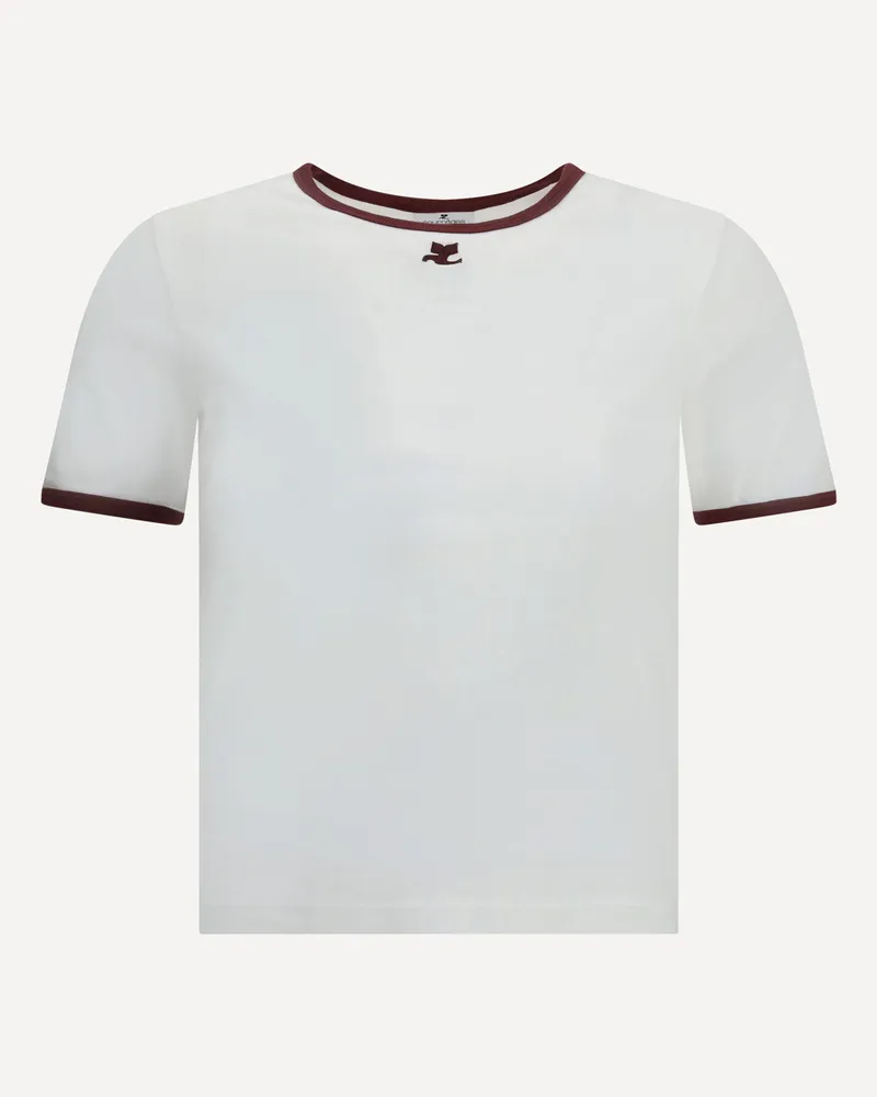 Courrèges Cotton T-shirt Female White