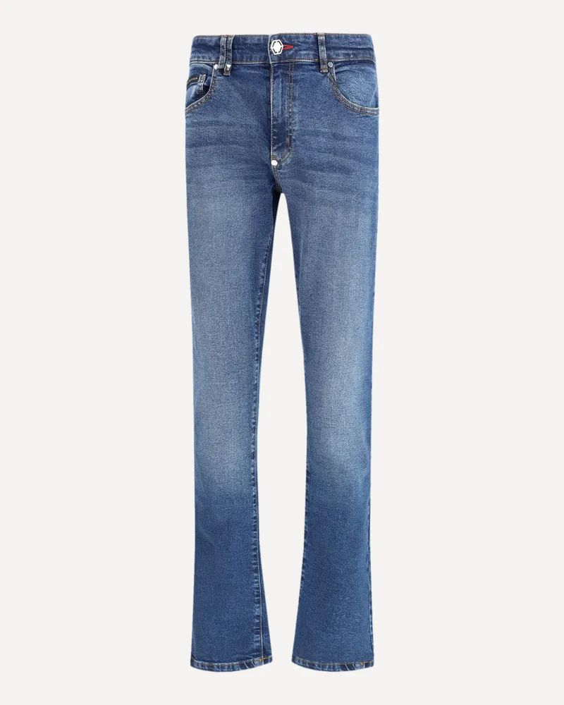 Philipp Plein Super Straight Cut Jeans Male Blue
