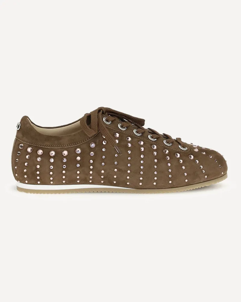 Mach & Mach Crystal Ray Sneakers Female Brown