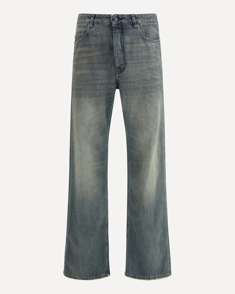 Balenciaga Relaxed fit Cotton Denim Pants Male Blue