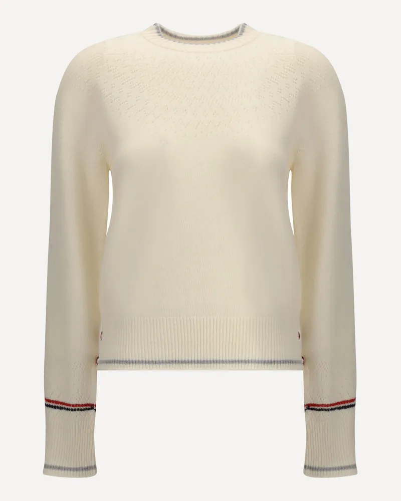 Thom Browne Pointelle wool Sweater Female White
