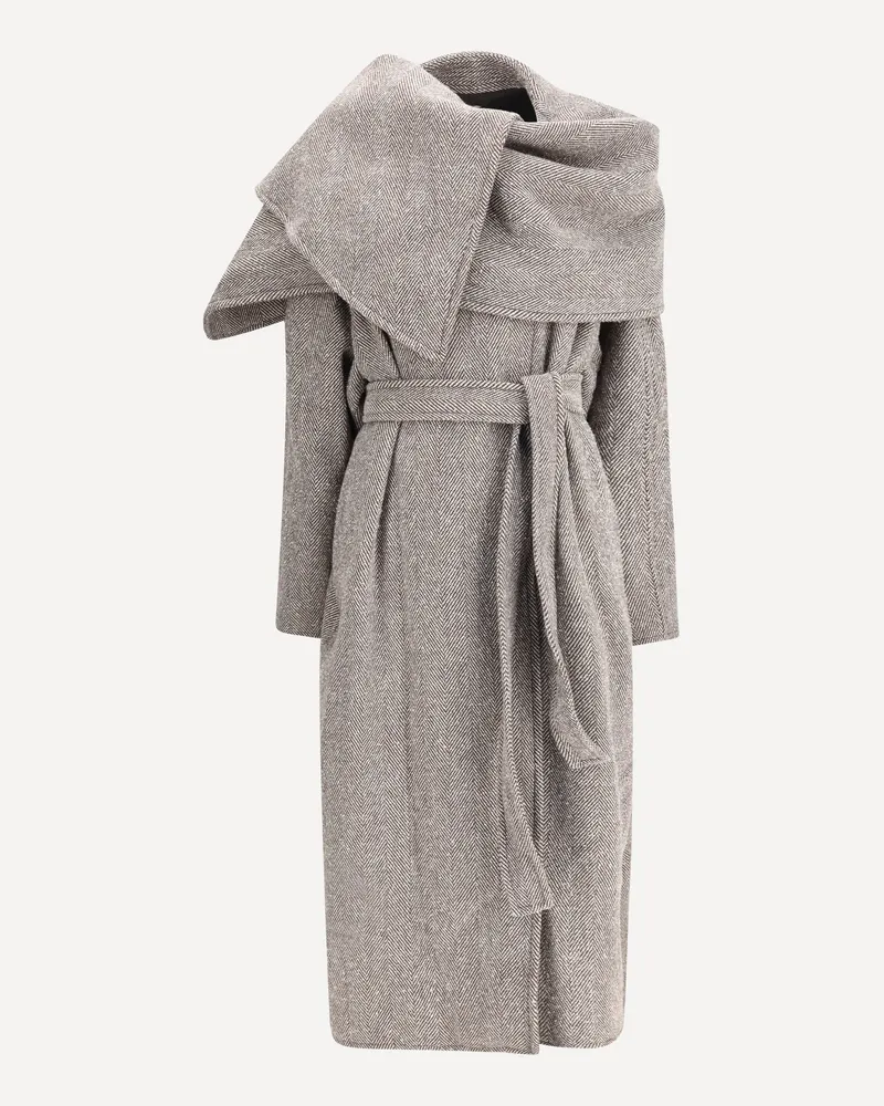 Ferragamo Oversized asymmetric Coat Female Brown
