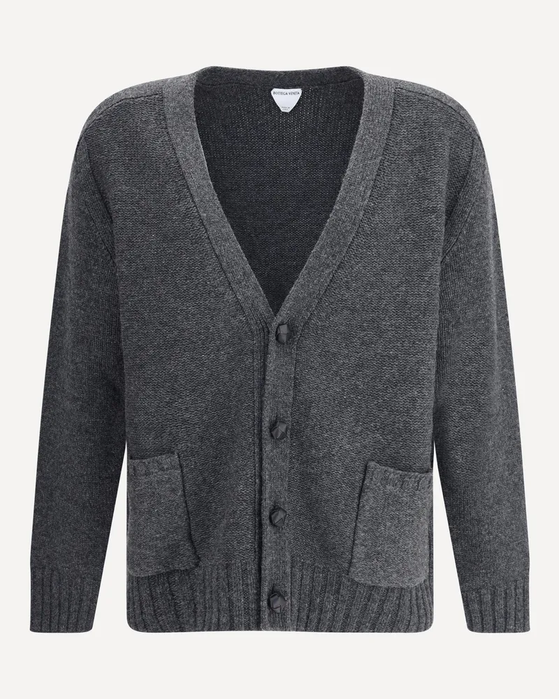 Bottega Veneta Wool Cardigan Male Grey