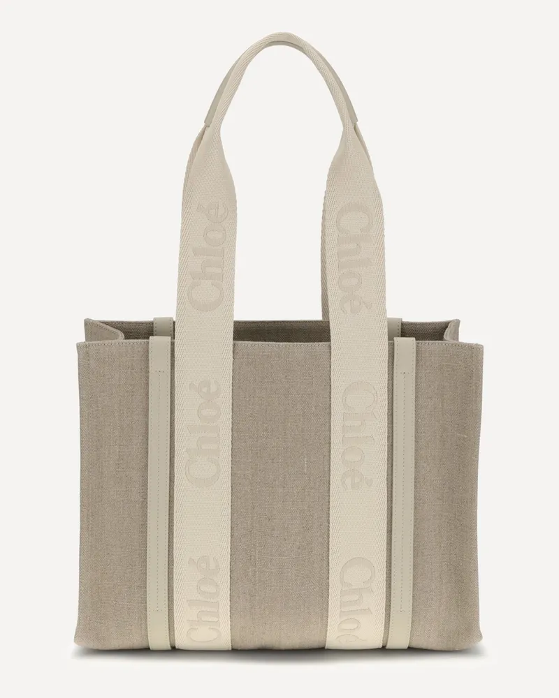 Chloé Woody Shoulder Bag Female Beige