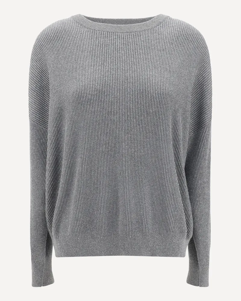 Brunello Cucinelli Ribbed Sweater Female Grey