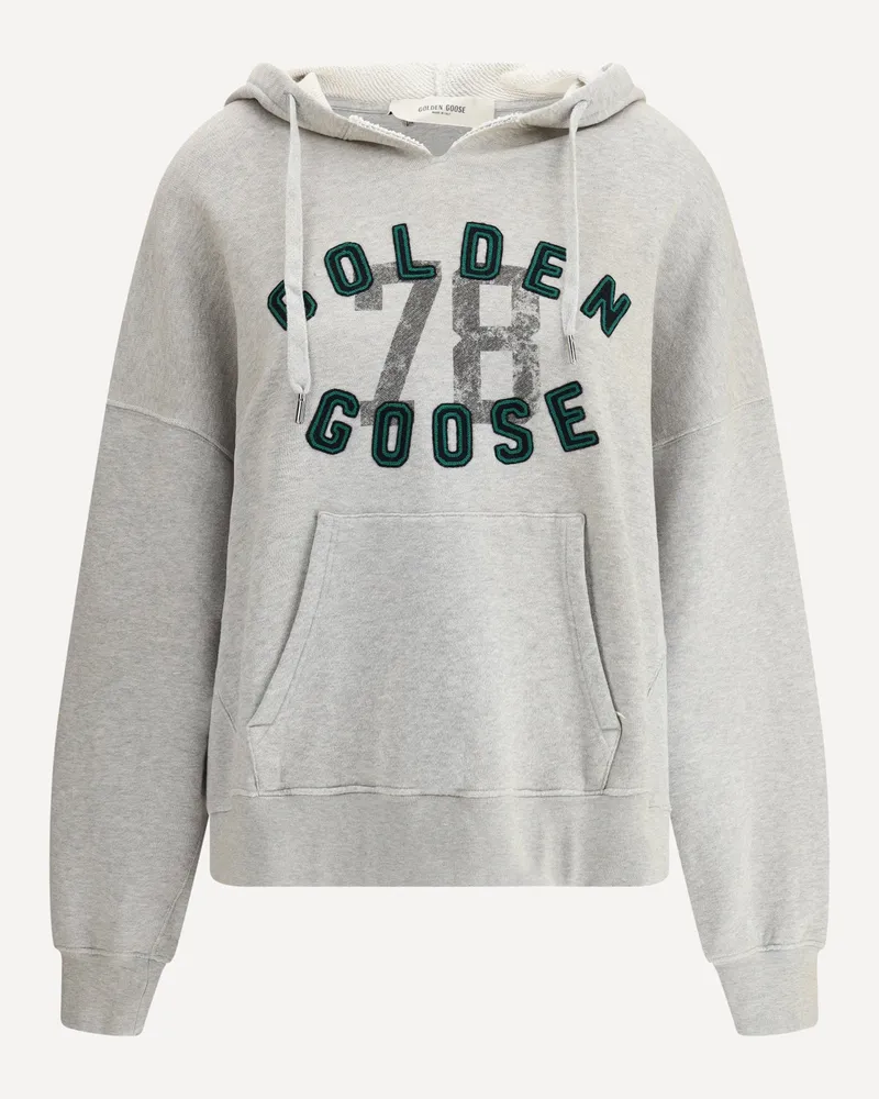 Golden Goose Logo Hoodie Female Grey