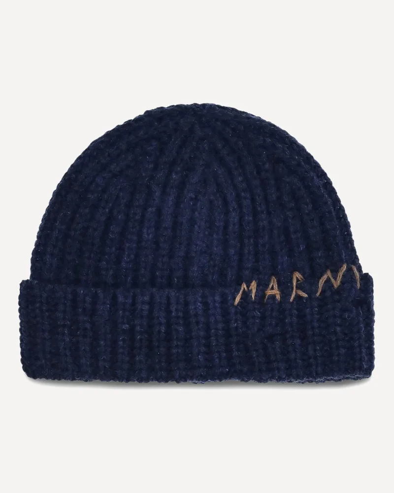 Marni Beanie Hat Male Blue